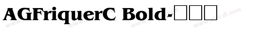 AGFriquerC Bold字体转换